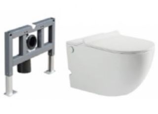 Импульсный унитаз с инсталляцией SantiLine SL-5031 белый